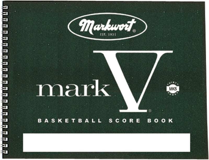 Mark V Basketball Scorebook 30 Games, Green (Pack of 1)